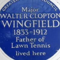 Blue Plaque: Major Walter Wingfield (1833 – 1912) - a Welsh inventor and a British Army officer who was one of the pioneers of lawn tennis