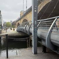 Walk down Basin Approach then right to reach this bridge. Turn left just before this bridge.