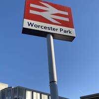 Start off at Worcester Park train station.