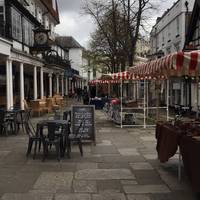 Head north-east along the Pantiles. The Pantiles includes a variety of specialists shops, cafes and restaurants.