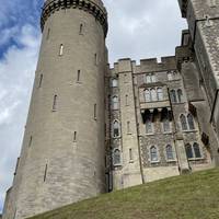 Admire the towers of the restored and remodelled medieval castle in Arundel.
