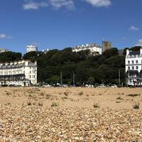 Annnnnnd breathe. Enjoy the expanse of gorgeous beach and lovely old architecture as you walk on the railway sleepers