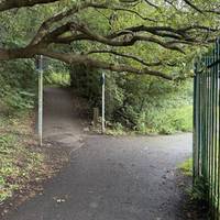 Look out for a steep path on the left and head up.