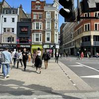 Cross Bishopsgate via the pelican crossing and bear slight right to enter New Street on the opposite side.