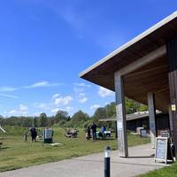 Follow the path to the main visitor centre area where you’ll find a car park, playground, toilets, cafe and shop. Dogs are allowed on leads.