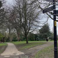 Soon the path splits take the left hand fork signposted to the bandstand and toilets