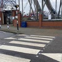 As you leave the station, use the zebra crossing opposite the pleasure park. Turn left to head up Station Approach Road.