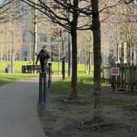 Come summertime the trees will have their foliage and make this a nice shaded spot.