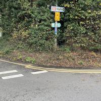 At the junction you should see this signage to start the John Ray walk. Follow the arrow down Cut Throat Lane.