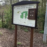 You can park in the free car park just along from the entrance. Head into the reserve, checking the info board and map as we enter.