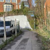 Start at Signal Way.  At the far end of the industrial estate you will see the sign posts onto the Old Town Railway Path.