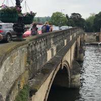 Starting from the west banks of Henley-On-Thames cross the bridge and turn left.