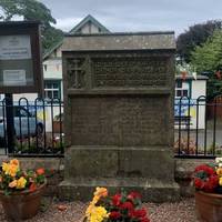 Start at the war memorial - on the 253 Borders bus route