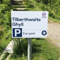 Free parking at Tilberthwaite Ghyll.