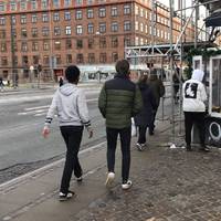 Start at Nørrebro station and turn right onto Nørrebrogade.