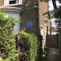 Turn back on yourself & on the right you will find the family home of the composer Samuel  Coleridge-Taylor. 