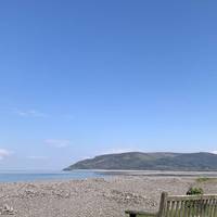 The start point view from Porlock Weir, in front of The Ship pub, overlooking the Bristol Channel