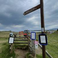 There is a small parking area at the end of Ullinish Road. Head through the gate following the signpost