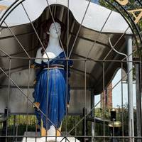 You’ll pass the figurehead from HMS Arethusa, the last British warship to go into battle under sail.