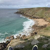 The reward after climbing up past the Minack Theatre, a great spot for your morning coffee