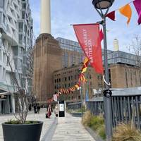 Continue along Prospect Way, admiring the views of Battersea Power Station.