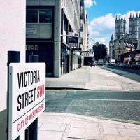 Look East on Victoria Street and you’ll get a lovely view of some iconic London landmarks.