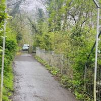 Welcome to Morgan Glen! We mapped this wildflower walk in rainy April! Walk through the welcome arch towards the gate by Millheugh Bridge.