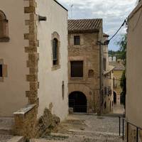 Old stairways lead up to the castle on the top.