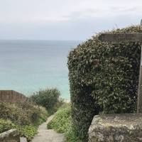 These steps lead down to the beach and more coastal paths leading away from St Ives. A walk for another day! 