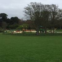 This is the view back to the play park, there's loads of green space for running around!