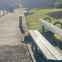 Maybe too early to take a breather, but do admire the ornate benches by the war memorial