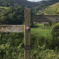 Begin your walk at the Monsal Head Hotel. Cross the road to the view point and look for a gap in the wall. 