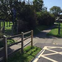 Start in Brighstone car park next to The Three Bishops pub and walk down the footpath between the school and playing field.