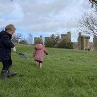 Our little ones followed the map to the castle.