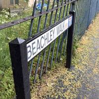 Walk along Beachley Walk to the end