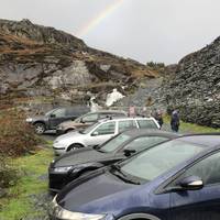 Car parking is closest at the foot of Cwmorthin, but there’s plenty space lower down near the Lakeside Cafe, too