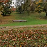 After a few minutes, the path becomes less steep, offering fine views over a hollow to the left.