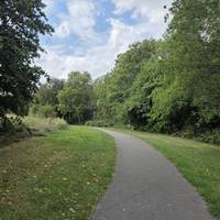 Keep going along the path