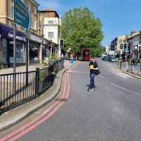 Walk up London Road, on the West side