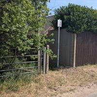 Turn right to start King Charles III walk (this little path can be quite overgrown with stinging nettles in summer)
