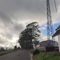 Pass a house with its own wind turbine and follow the road as it gently rises then falls, taking you down to the turning point at 1 mile.