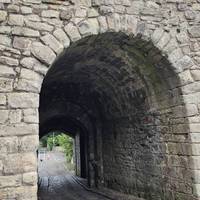 From Parade car park head east to the tunnel under the walls