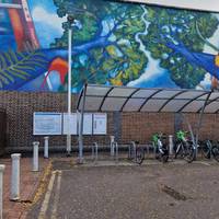 Our walks starts at Forest Hill Station, where the striking mural from Artmongers is a new addition for 2024