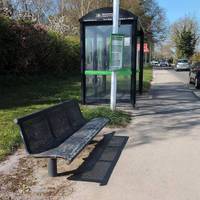 Starting from papplewick lane end bus stop with our back to the bench. We turn right. Heading along the pavement away from papplewick