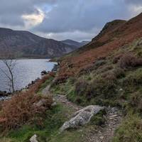 The path, on the right, up to Anglers crag is faint and easy to miss.