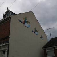 Glance over your shoulder. After the ducks turn right onto Shirebrook Road