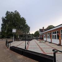 Start by Russel Park, keeping the river and road on your left hand side & walking straight on the pavement, with houses on your right side.