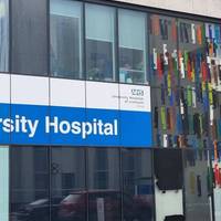 Step 1. Start outside the Royal Liverpool University Hospital entrance and use the pelican crossing to cross West derby St.