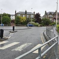 Starting at the Tesco car park, head back out of the entrance towards Lanark Road, staying on the pavement on the right hand side.