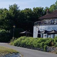 The walk starts in the carpark just past the Churchillian in Widley Walk.